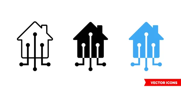 Ikona Inteligentnego Domu Typy Odizolowany Symbol Znaku Wektora — Wektor stockowy