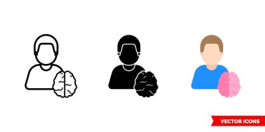 3 tipli ukala ikonu. İzole vektör işareti sembolü.