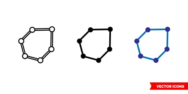 Icône Polygonale Types Symbole Signe Vectoriel Isolé — Image vectorielle