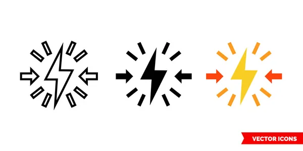 Conflict icon of 3 types color, black and white, outline. Isolated vector sign symbol. — Stock Illustration Conflict icon of 3 types color, black and white, outline. Isolated vector sign symbol. Royalty Free Stock Illustrations