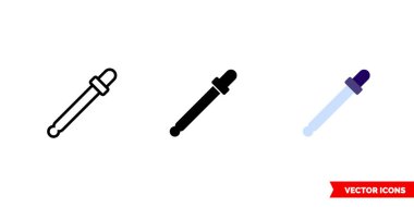 3 tip göz damlası araç simgesi. İzole vektör işareti sembolü.