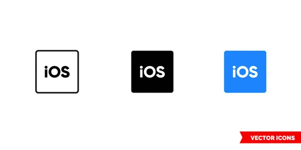 Ios Icône Types Symbole Signe Vectoriel Isolé — Image vectorielle