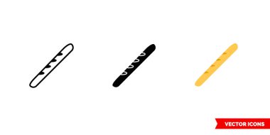 3 çeşit baget simgesi. İzole vektör işareti sembolü.