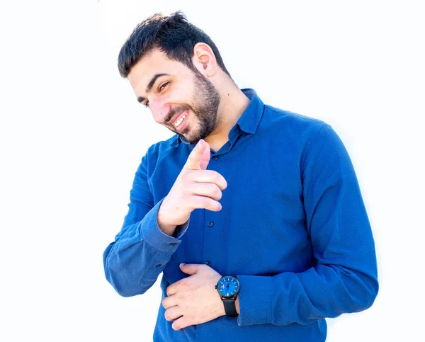 Arabisch Muslimischer Kerl Glücklich Und Lächelnd — Stockfoto