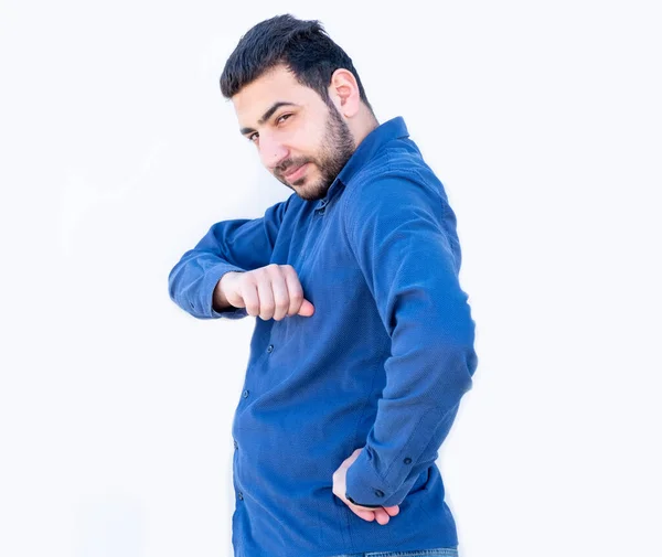 Arabic Guy Posing Portrait Photo — Stock Photo, Image