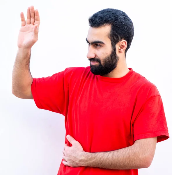 Ragazzo Piedi Agitando Suo Dire Ciao — Foto Stock