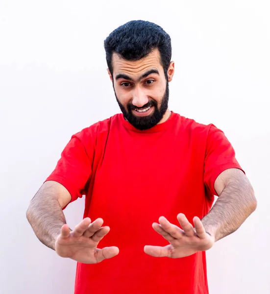 Guy Feeling Shocked Surprised Some News — Stock Photo, Image