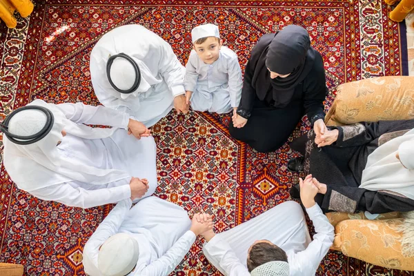 Group Arabic Muslim People Holding Each Other Hands — Stock Photo, Image