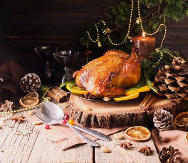 Türkiye'de metin için Noel yemeği veya yeni yıl yer için pişmiş