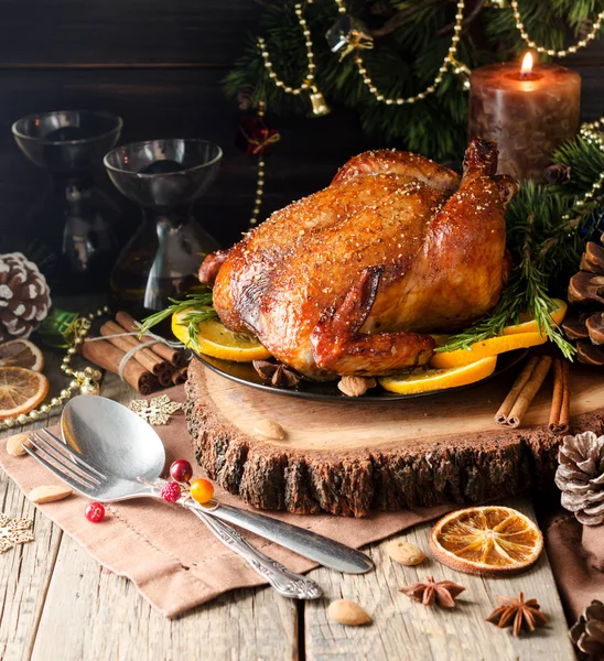 Türkiye'de metin için Noel yemeği veya yeni yıl yer için pişmiş — Stok fotoğraf