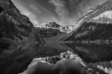 İsviçre Alpleri Graubuenden Dağı Sahne Gölü Panixer