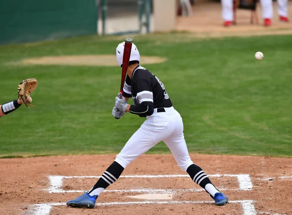 Joueur Baseball Action Pendant Match Baseball — Photo