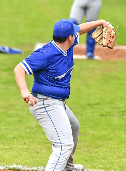Baseball Player in action during a baseball game