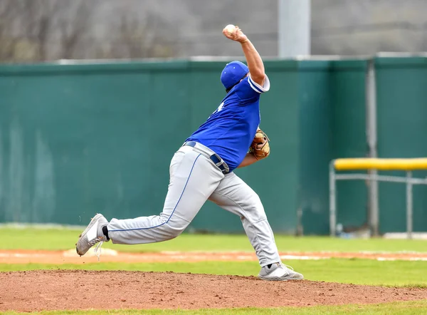 Joueur Baseball Action Pendant Match Baseball — Photo