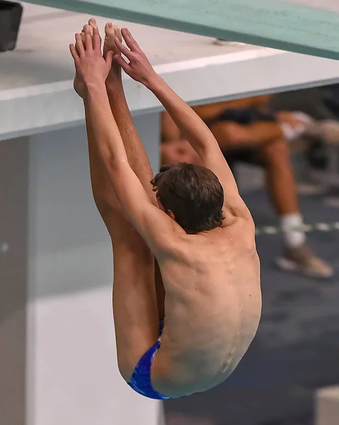 Boy Divers Participant Meeting Plongée Lors Une Compétition Texas Sud — Photo