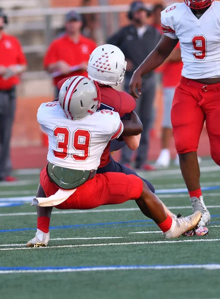 Great Action Photos Football Players Making Amazing Plays Football Game — Stock Photo, Image