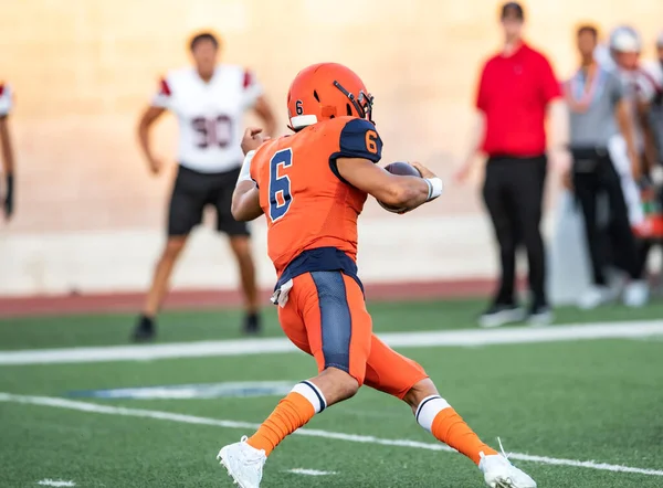 Grandes Photos Action Joueurs Football Faisant Des Jeux Étonnants Pendant — Photo