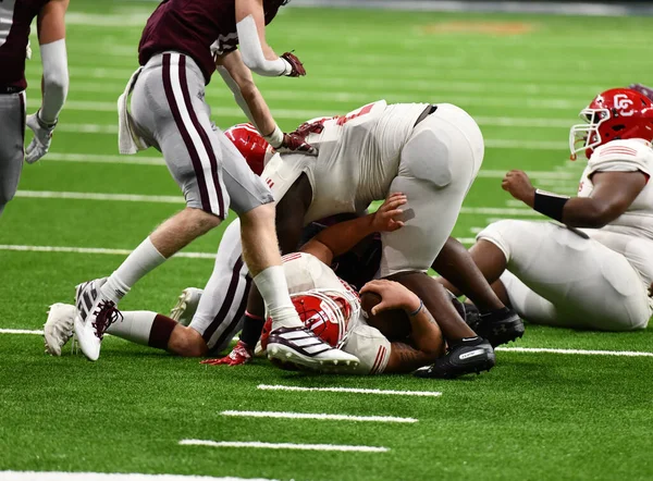 Great Action Photos Football Players Making Amazing Plays Football Game — Stock Photo, Image