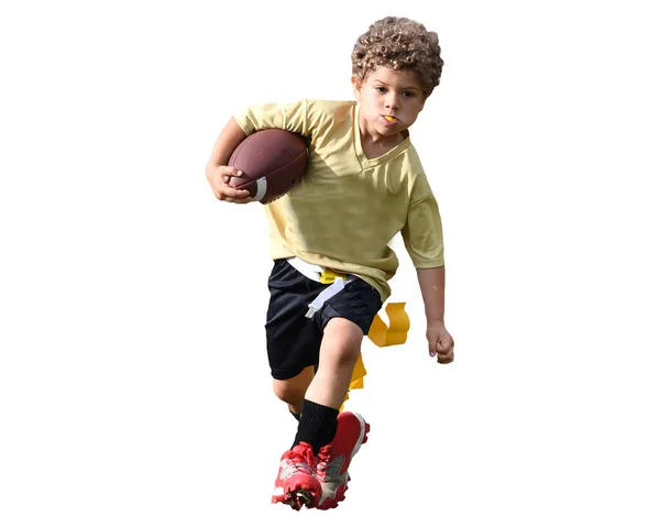 Młody Chłopiec Gra Piłkę Nożną — Zdjęcie stockowe