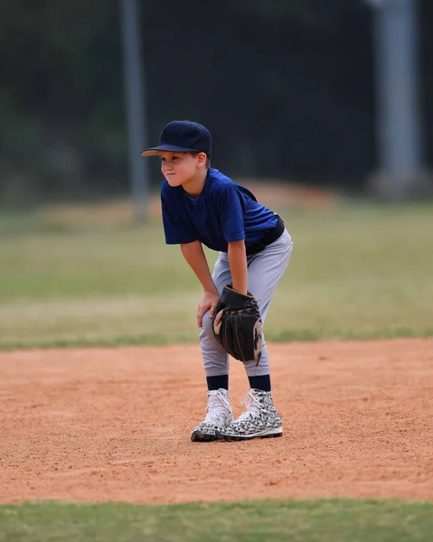 Photo Action Beau Jeune Joueur Baseball Faisant Des Jeux Étonnants — Photo