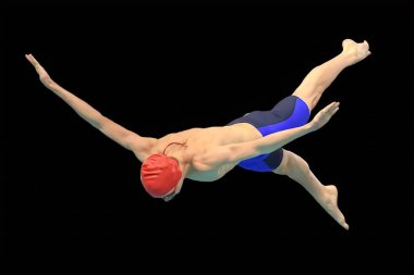 Çocuk yüzücüler Güney Teksas 'ta bir yüzme yarışında yarışıyor.