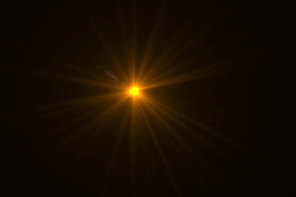 Lens Flare Effect Zwarte Blackground — Stockfoto