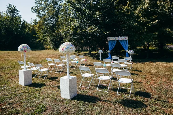 Hochzeitsbogen Hochzeitstor Ausstiegsanmeldung — Stockfoto