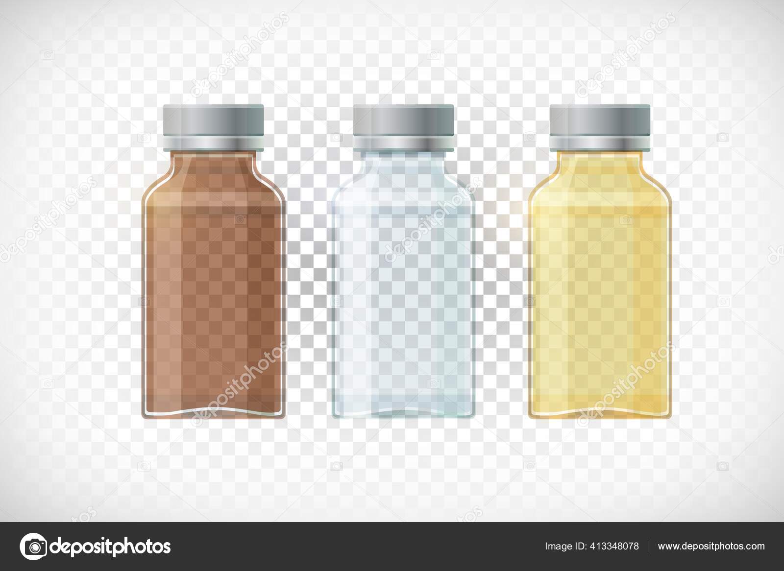 Download Vector Set Transparent Empty Medical Bottles Brown White Yellow Glass Vector Image By C Ira Ciampi Mail Ru Vector Stock 413348078