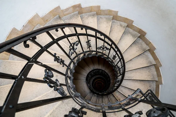 Spiral of stairs, architecture with spirals