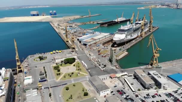 Porto Miami Com Navios Cruzeiro Miami Importante Porto Nos Estados — Vídeo de Stock