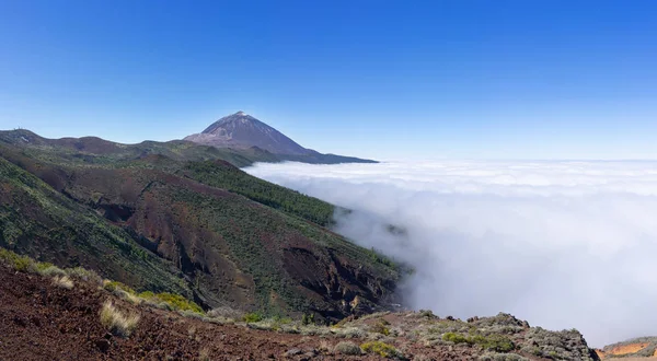 Closed Cloud Cover Orotava Valley National Park Tenerife Volcano Teide — Stock Photo, Image