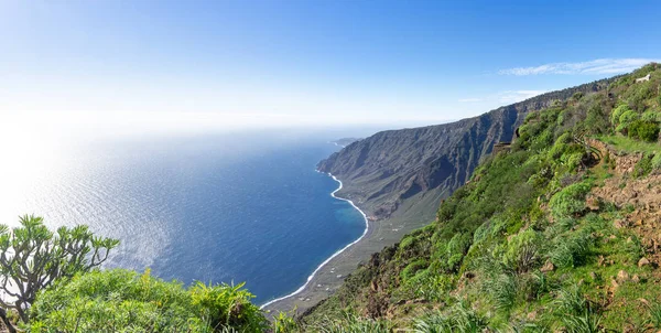 Hierro Islas Canarias Vista Bahía Las Playas Derecha Las Plataformas — Foto de Stock