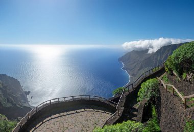 El Hierro, Canary Islands - Viewpoint Mirador de Isora overlooking the bay of Las Playas clipart