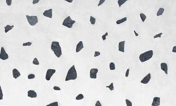 加那利群岛典型的灰色熔岩图案的白墙 — 图库照片