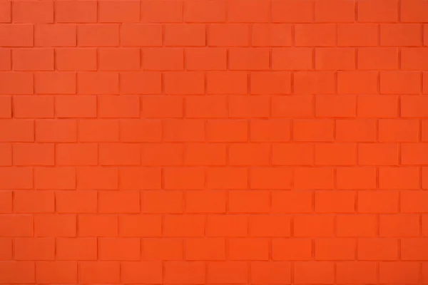 Részlet Téglafal Festett Világos Narancssárga Piros — Stock Fotó