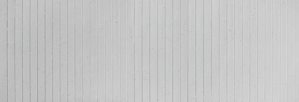 Panorâmica Uma Parede Branca Feita Concreto Exposto Com Padrão Listra — Fotografia de Stock
