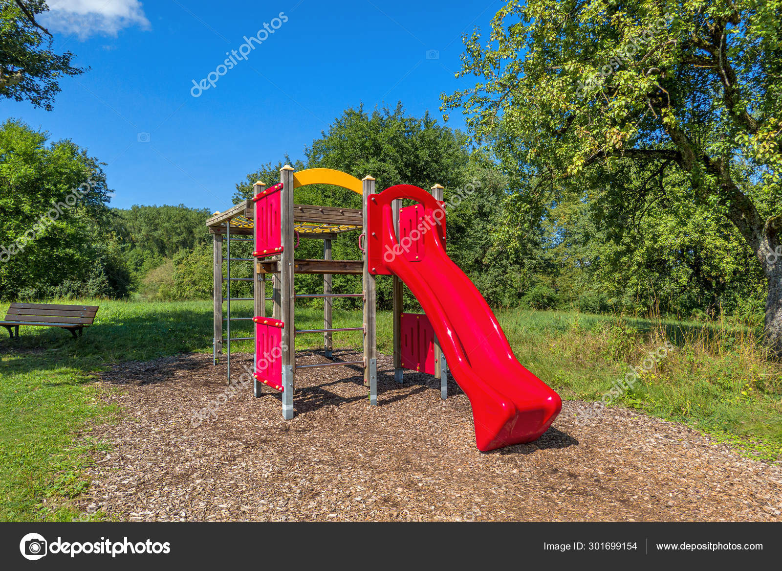 childrens climbing frame and slide