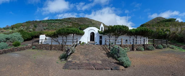 Hierro Isole Canarie Chiesa Ermita Virgen Los Reyes Panorama Dal — Foto Stock