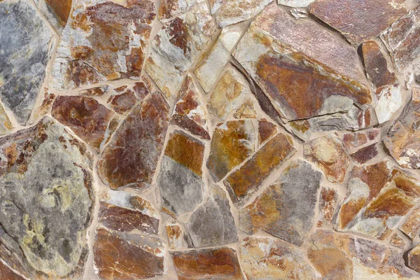 Szczegóły Okładzin Ściennych Wykonanych Grubych Kamieni — Zdjęcie stockowe