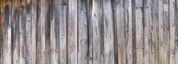 Panorama Weathered Gray Board Wall — Stock Photo, Image