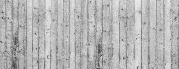 Panoramic Detail Gray Wall Made Rough Exposed Concrete Vertical Stripe — Stock Photo, Image