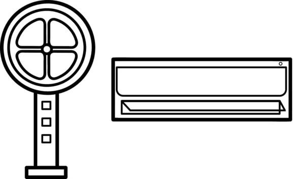 Icona Contorno Ventaglio — Vettoriale Stock