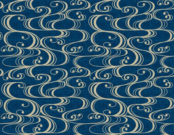 波の壁紙 シームレスなパターン — ストックベクタ