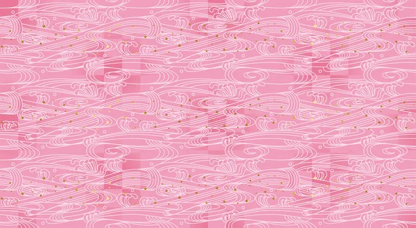Wave Wallpaper Seamless Pattern Pink Color — Stock Photo, Image