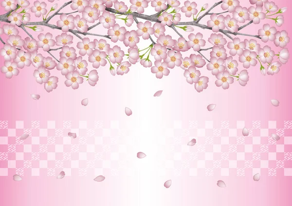 Primavera Ilustración Flores Cerezo Japan Cherry Blossom Viendo Eventos Pink — Foto de Stock