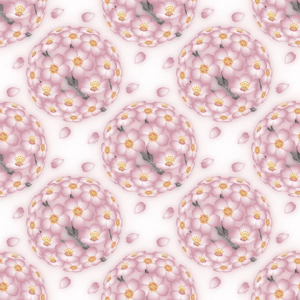 桜の背景イラスト シームレスなパターン — ストック写真