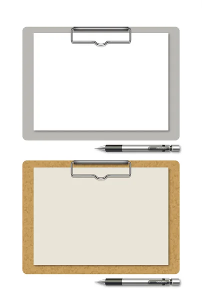 Illustration Clipboard Mechanical Pencil Clipboard Cork Pattern Medical Clipboard Copy — Stock Photo, Image