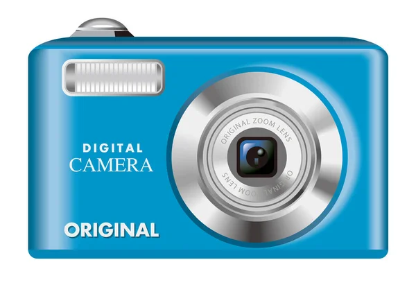 Digital Camera Illustrations Colorful Digital Camera Light Blue — стоковое фото