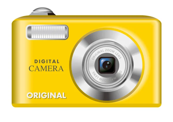 Ψηφιακές Φωτογραφικές Μηχανές Πολύχρωμη Ψηφιακή Φωτογραφική Μηχανή Κίτρινη — Φωτογραφία Αρχείου