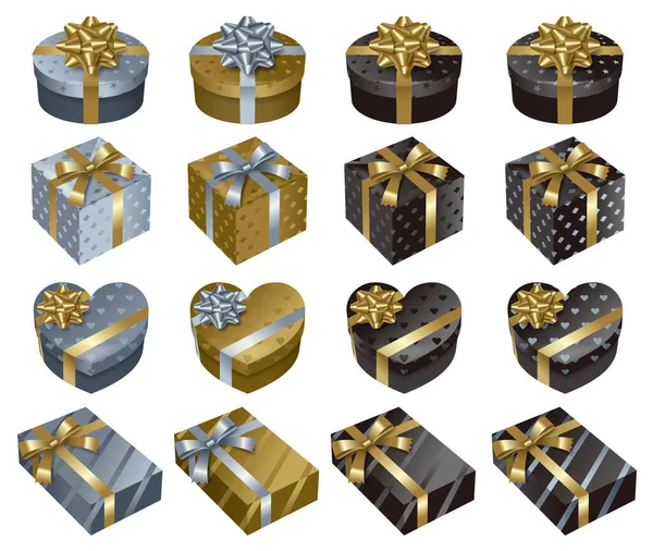 Gift Box Illustration Icon Set — Stock Photo, Image